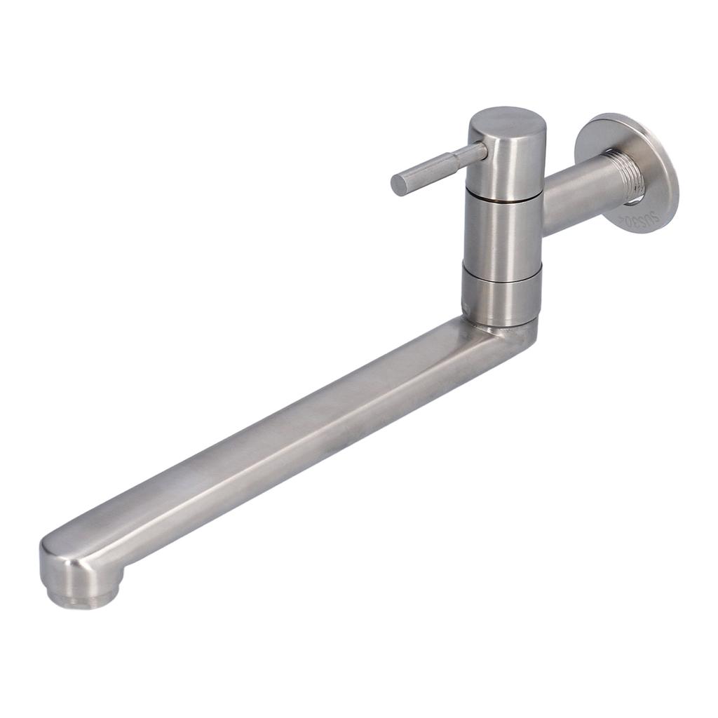 G1/2 Удлиненный водопроводный кран 304 нержавеющая сталь одинарный кран холодной воды для кухни балкона бассейна для мытья швабры