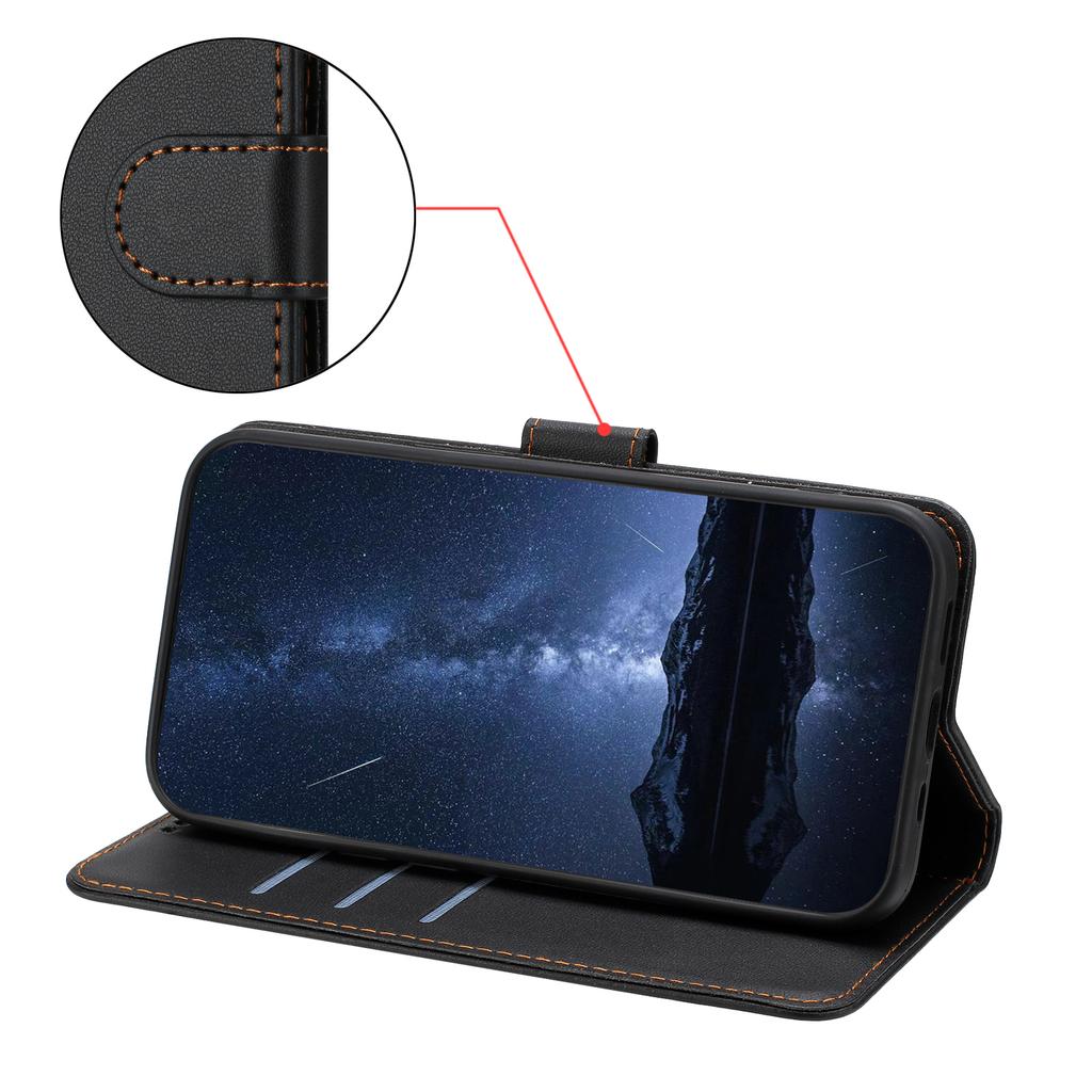 Для Google Pixel 8a Кожаный чехол-кошелек с подставкой Однотонный Противоударный Чехол для телефона