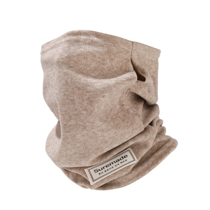 Autumn and Winter Multi-functional Ear Mask Thickened Single-layer Scarf Men's and Women's Solid Color Pullover Loose Neck Cover