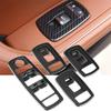 4Pcs Carbon Fiber Style Car Window Switch Panel Lift Button Frame Cover Trim for Maserati Levante 2017-2018 Car