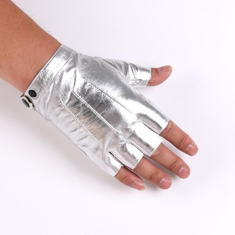 Новый Мужской Тонкий Уличный Танец Сценическое Выступление Индивидуальность ПУ Кожа Сексуальные Митенки Мужской Ночной Клуб Панк Хип-Хоп Мода