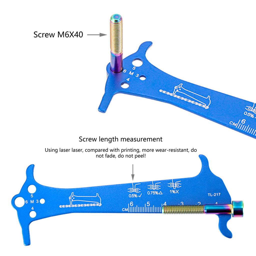 Индикаторы износа цепи велосипеда Шаблон Инструмент для ремонта цепи велосипеда Измерительная линейка Велосипедный калибр цепи Измерительная линейка
