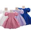 2026 New Girls' Lace Embroidered Princess Ball Gown Wedding Dress for Performances