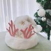 Plush Santa Costume Hat Deer Horn Christmas Party Hat Christmas Theme Plush Winter Hat for Women Kid Daily Wear