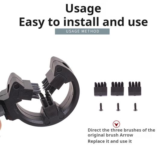 3Pcs Archery Bow Brush Plastic Arrow Rest Replacement Brush Archery Accessories Bow Supplies Small Arrow Rest Compound Kit