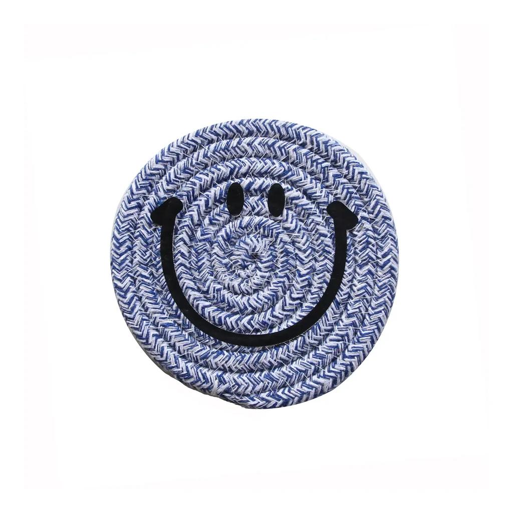 Подставка под чашку с улыбающимся лицом, подставка для кофейных напитков, защитная подкладка на стол, подставка для чашки, теплоизоляционная подкладка, кухонные аксессуары, домашний декор