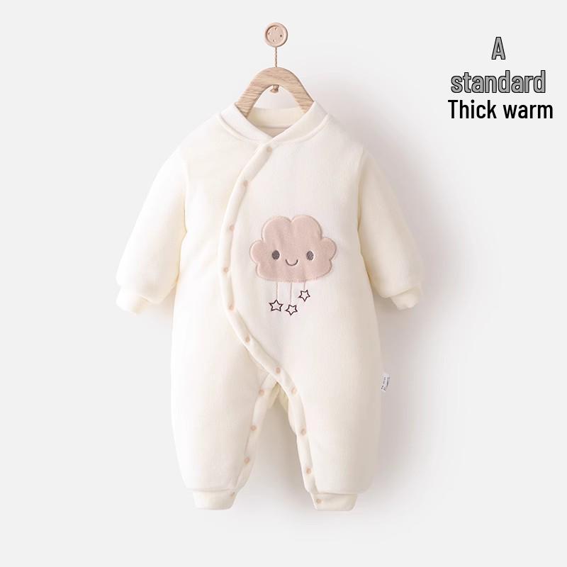 Хлопковый детский комбинезон Jingqi с флисовой подкладкой для осени/зимы