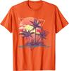Retro Palm Trees Beach Sunset Tropical Summer TShirt
