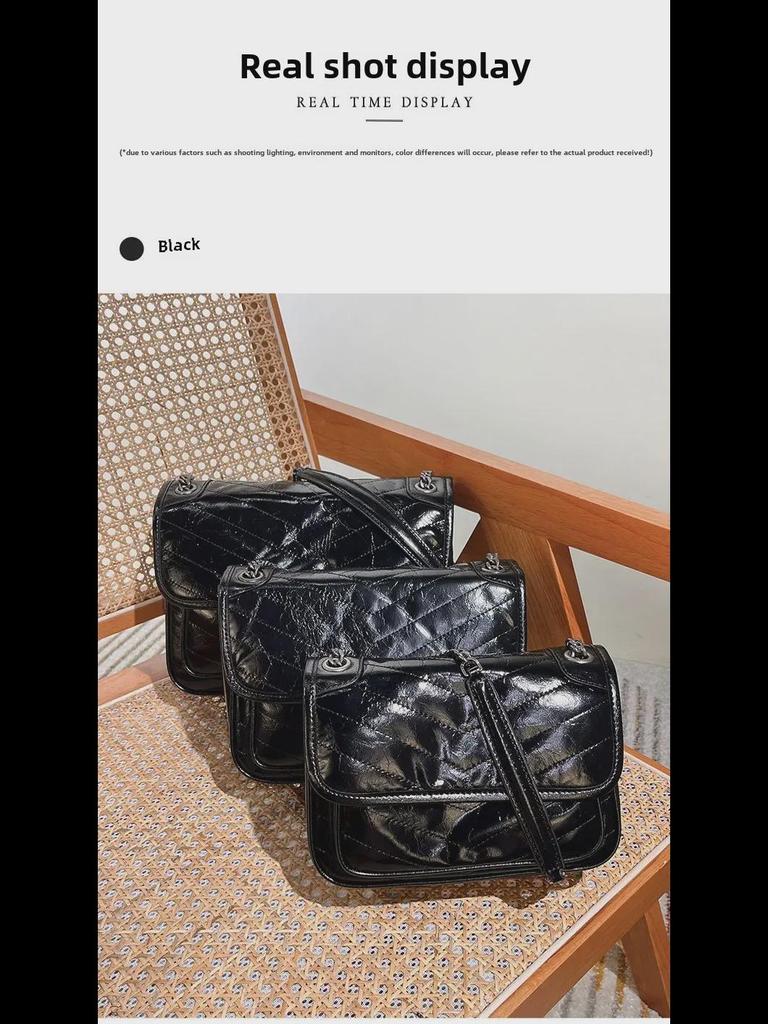 Женская сумка-мессенджер Niki Retro из натуральной кожи Yangshulin 2022 года с цепочкой