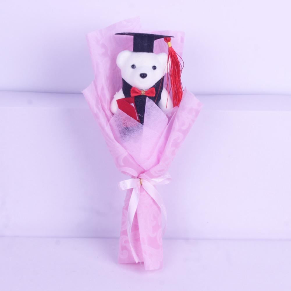 Plush Bear Bear Plush Bouquet Bouquet Decoration Doctoral Bear Toy  Graduation Season