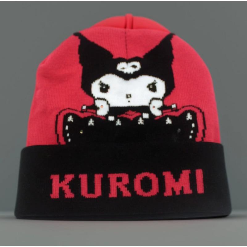 Hllokitty вязаная шапка мультяшная милая kt кошка холодная шапка для девочек осенне-зимняя теплая шапка-бини шерстяная шапка