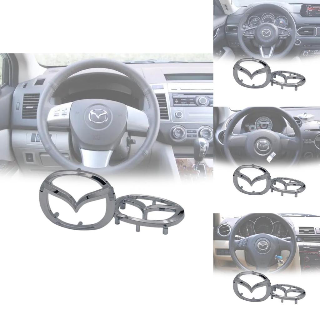 Mazda M3 M6 Steering Wheel With Adhesive Silver Car Badge For Vehicle Modification