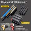 Магнитный держатель бит 3 отверстия Держатель бит для отвертки Подставка для сверл Кейс для хранения с клейкой лентой 3M Аксессуары для электроинструментов