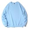 Men's Solid Color Round Neck Cotton Sweatshirt Youth Loose Pullover Long Sleeve Top