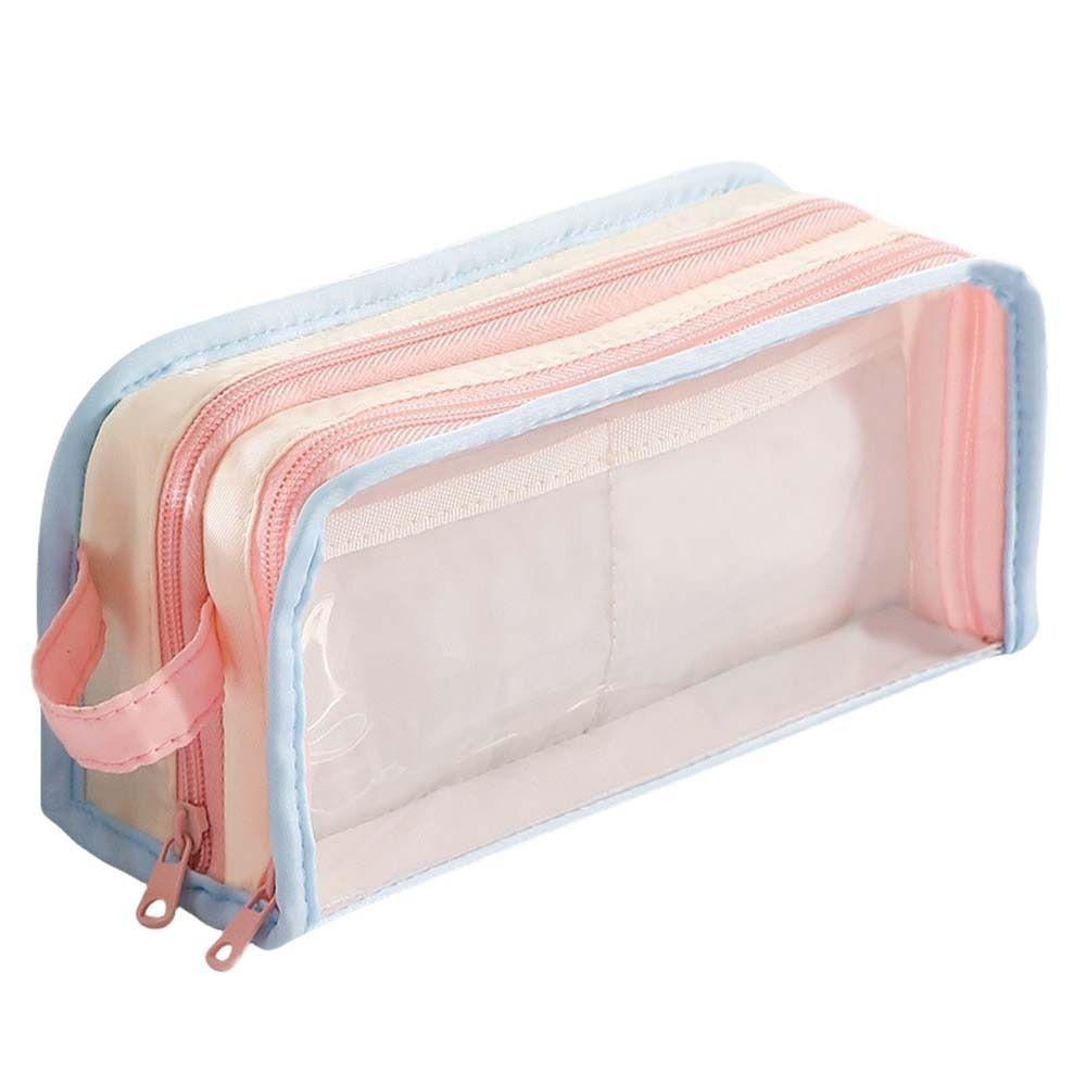 Transparent Display Korean PVC Stationery Bag Desktop Storage Ins Pencil Pouch Children Kids
