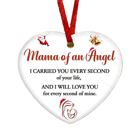 Memorial Christmas Ornaments Hug from Heaven Heart Shaped Christmas Tree Ornament