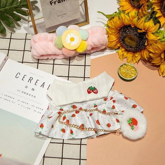 Аксессуары для кукол Lalafanfan Cafe Duck, одежда Kawaii Duck с одеждой, плюшевые игрушки, мягкая повязка для волос, подарок для девочек