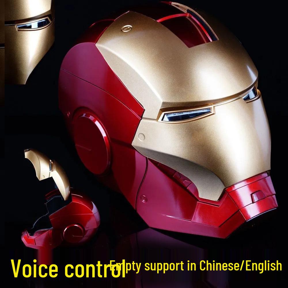 Шлем Железного человека MK5 с голосовым управлением, автоматическим открытием, светящимися элементами и моделью руки, реквизит для косплея