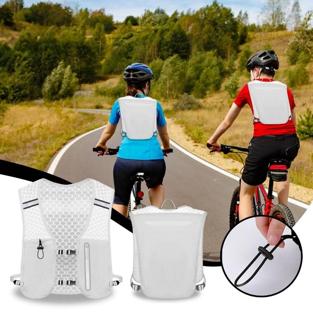 2L Reflective Running Vest Pack Waterproof Water Chest Pack Water Bottle Storage Vest Climbing