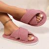 Ladies' Autumn and Winter Indoor Warm Plush Cotton Slippers