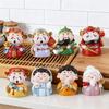 Cartoon God of Wealth Figurine Hand-painted Chinese Immortals Statue Resin Sculpture Home Office Desktop Decoration Ornament