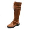 Boots Rome Style Knee High Boots Square Heel Zipper Short Plush Winter Female Shoes Size Botas Mujer Ghn789