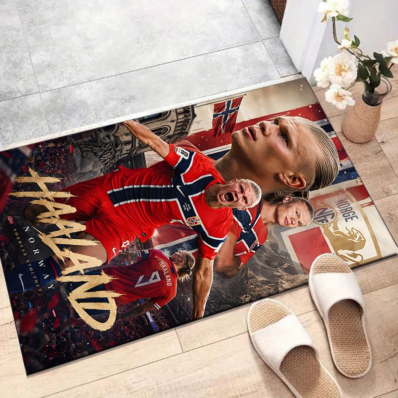 1pc Haaland2 Design Printed Area Rug Carpet for Bedroom Living Room Home Decor Rugs Mat Non Slip Mat Rug for Bedside