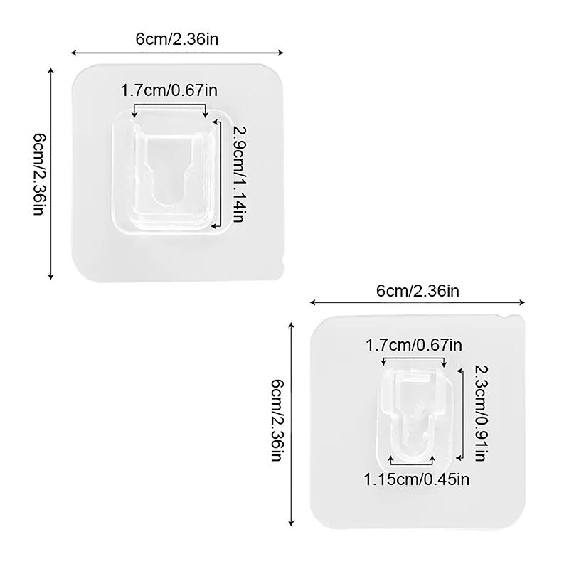 1-10 пар двухсторонних самоклеящихся настенных крючков, прозрачные присоски, крючки-присоски, многоцелевые держатели для органайзеров для спальни и кухни
