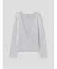 ANGGAE V-Neck Knit Light Grey