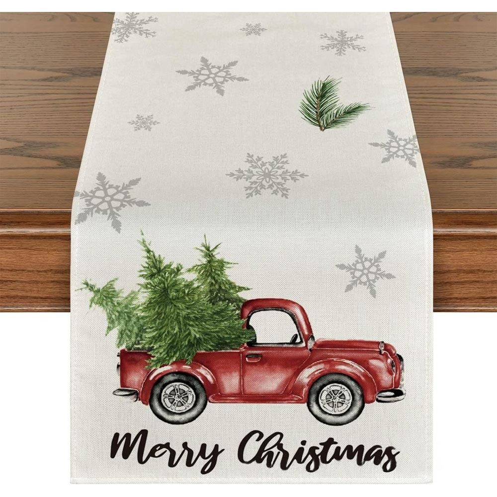 Merry Christmas Xmas Tablecloth Printed Table Cover New Year Table Flag Home Party Decor