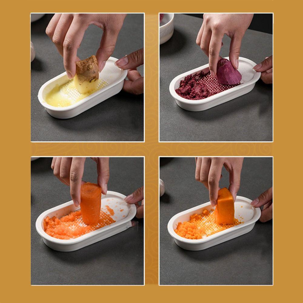 Wear Resistant Ginger Grater Ceramics Kitchen Grater Food Maker Garlic Grinder  Complementary Food