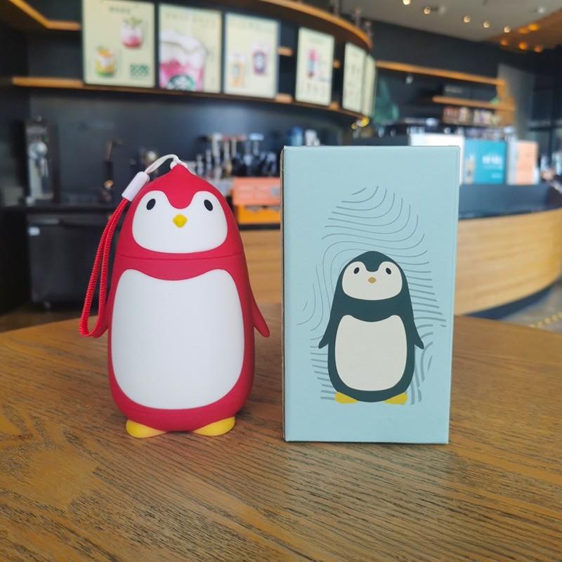 Penguin Water Bottle With Silicone Strap For Travel And Office Use