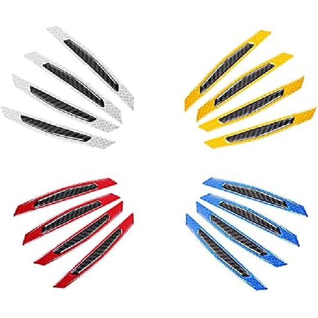 Защита кромки двери автомобиля Светоотражающие 4 шт. Накладки-стикеры Защита бампера Защита кромки боковой двери Защита от столкновений Защита от потертостей Подходит для большинства автомобилей