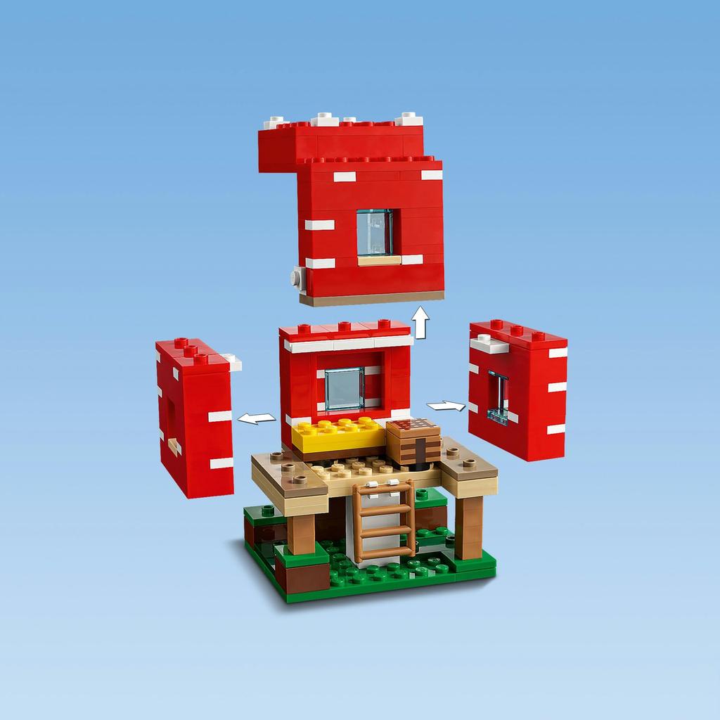LEGO Minecraft Mushroom House Toy Подарок на день рождения Блок Рождество Мальчики Девочки Дети 8 лет 9 лет 10 лет Начальная школа