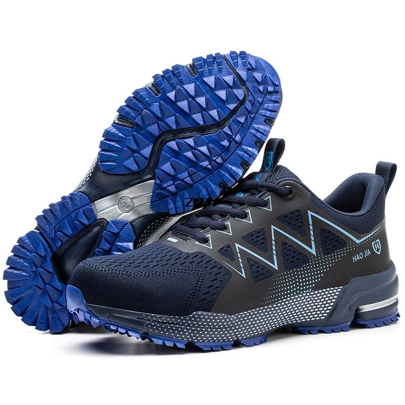 Модная защитная обувь для мужчин, кроссовки со стальным носком, устойчивые к проколам, дышащие рабочие защитные ботинки, удобная рабочая обувь для мужчин, мужские защитные ботинки