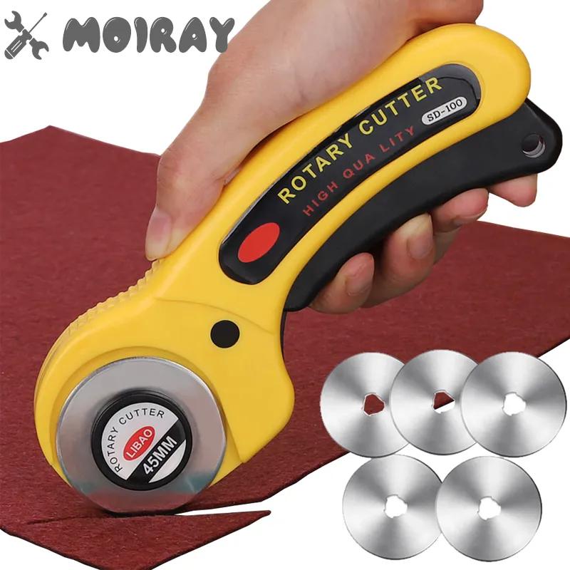 45mm Leather Craft Rotary Cutter Leather Cutting Tool Leather Craft Fabric Circular Blade Knife DIY Patchwork Sewing Quilting