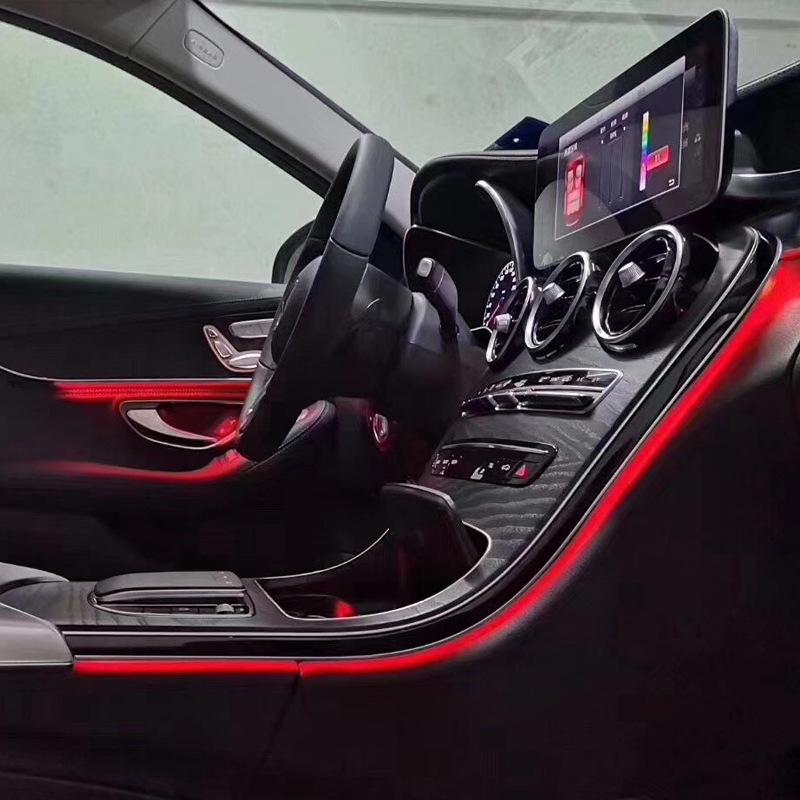 Mercedes-Benz C-Class W205/GLC X253 Ambient Light Mod: 3-Color To 64-Color Gradient Transformation.