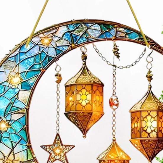 Acrylic Door Plaque Decorative Hanging Decoration Star Moon Flower 2D Pattern Bedroom Wall Art Plaque Living Room Bedroom Decor