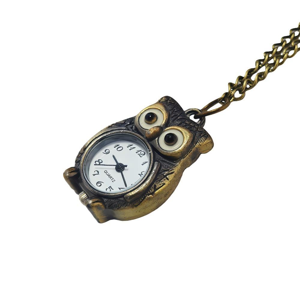 Кварцевые Карманные Часы Сова Античный Бронзовый Цвет Карманные Часы на Цепочке Карманные Часы с Откидной Крышкой Подарок