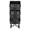 Dollhouse 3 Tier Storage Rack Simulation Movable 1:12 Dollhouse Trolley Rack with WheelsBlack