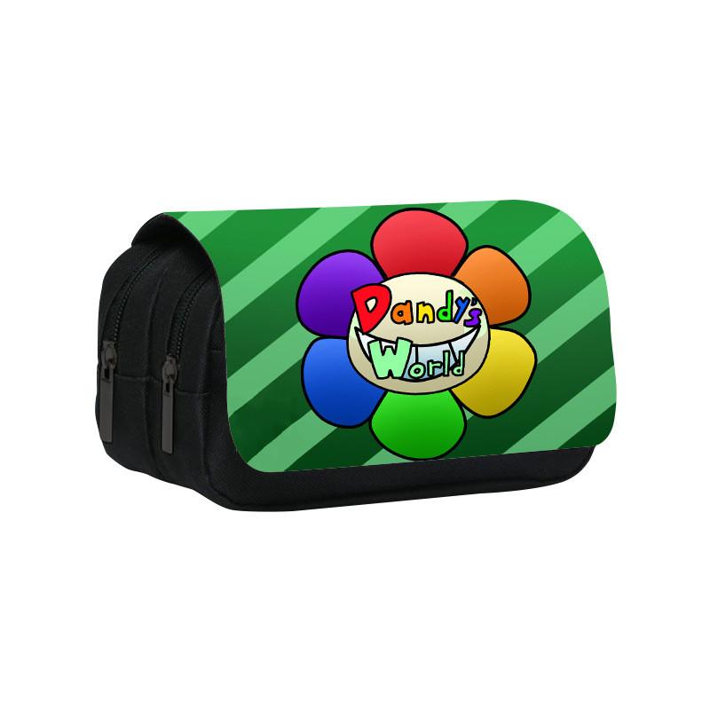 World Dandys Sunflower Design Nylon Pencil Case With Two Layers For Use School