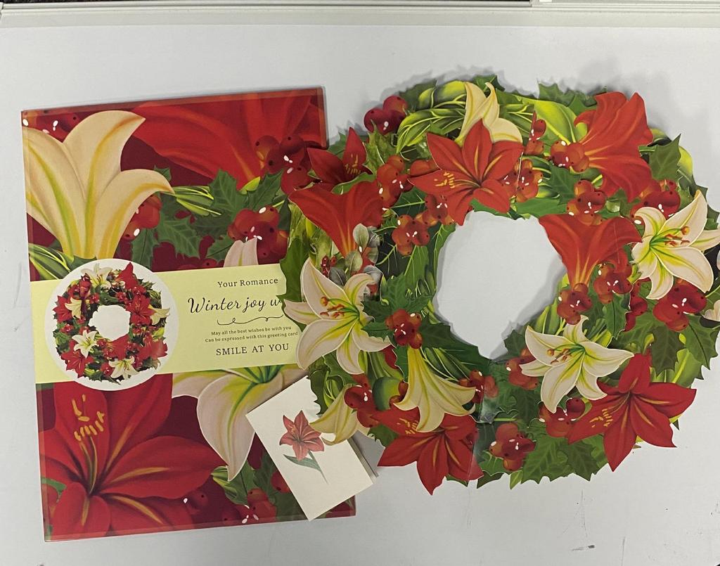 Объемная 3D открытка на День матери с цветами в руках