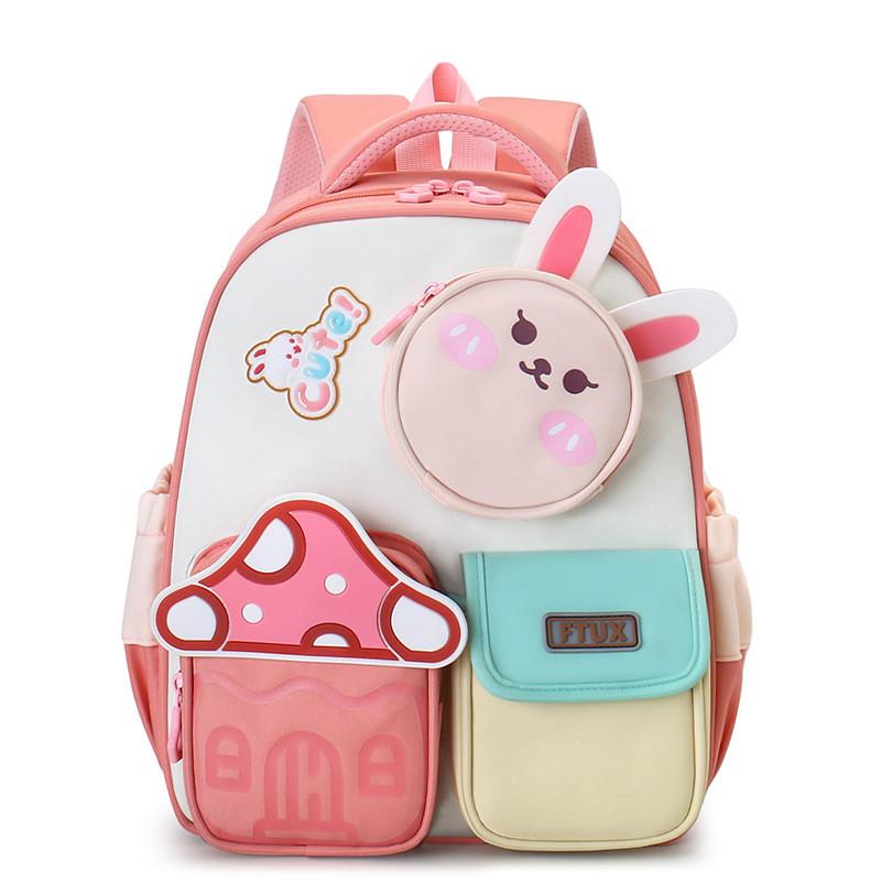 Adorable Nylon Kindergarten Backpack For Boys And Girls In Cute Colors For School