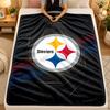Flannel BlanketPittsburgh Steelers Warm Soft Throw Blanket for Indoor Sofa Bed Living Room Use