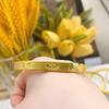 Shajin Jewelry Лотос Открытый браслет: Женское Имитация Золота, Свадебный Аксессуар, Цельный Шарм, Дизайн в Древнем Стиле.