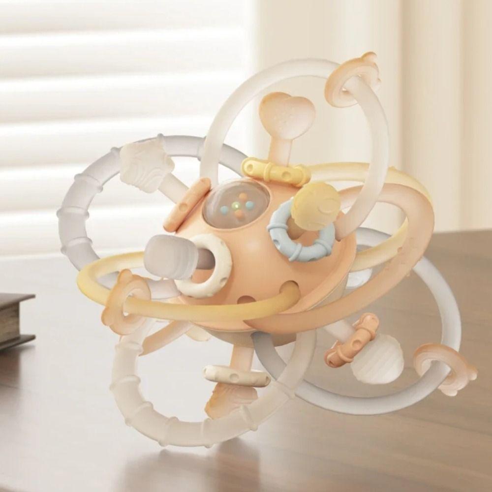 Grab Ball Baby Toy Soft Silicone Rattle Hand Grab Manhattan Round Ball  Baby Toy