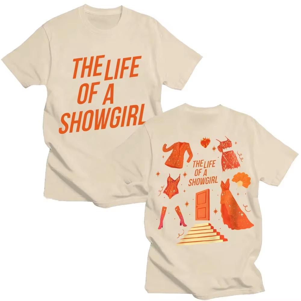 The Life of A Showgirl 2026 New Album T Shirt Men Women New Era Trendy High Quality Short Sleeve Hip Hop Streetwear Top