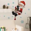 Santa Claus Climbing Rope Wall Sticker Festive Atmosphere Bedroom Living Room Wall Decoration Self-Adhesive Mural