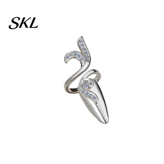 Non-scratch Nail Ring Universal Fit Ring, Lightweight Adjustable Opening Finger Jewelry, Versatile Geometric Design for Protecting Manicure