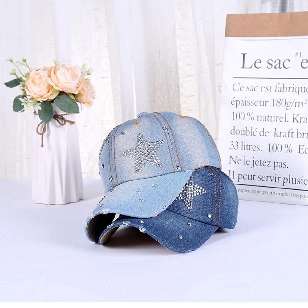 Adjustable Rhinestone Baseball Cap Curved Brim Duck Tongue Hat 2025 Sequins Sports Hat